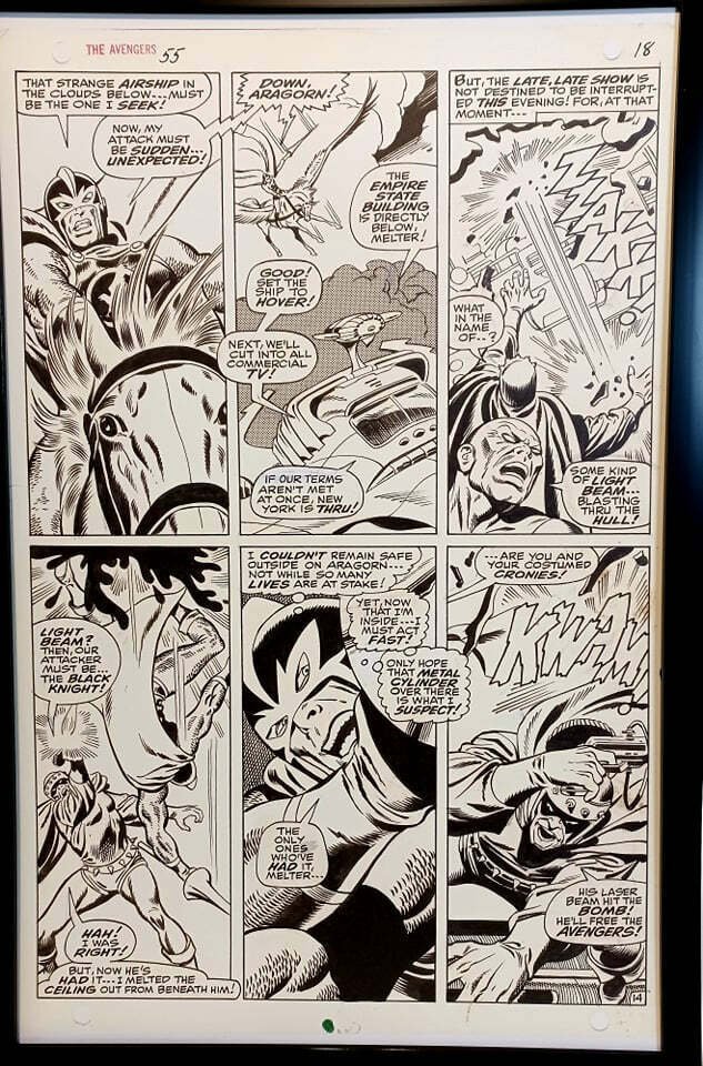 Avengers #55 pg. 14 by John Buscema 11x17 FRAMED Original Art Print Marvel Comic