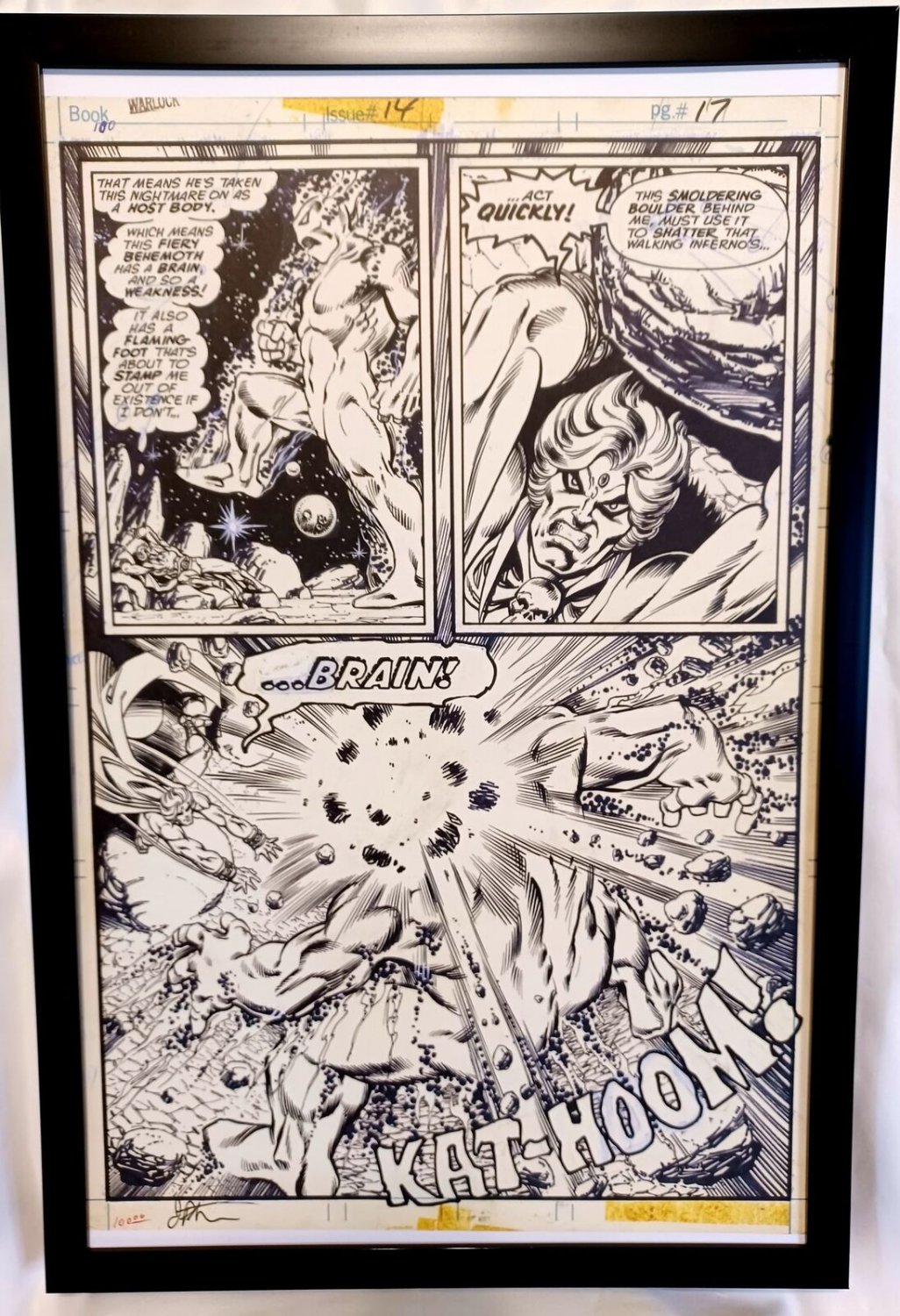 Warlock #14 pg. 17 by Jim Starlin 11x17 FRAMED Original Art Print Marvel Comics