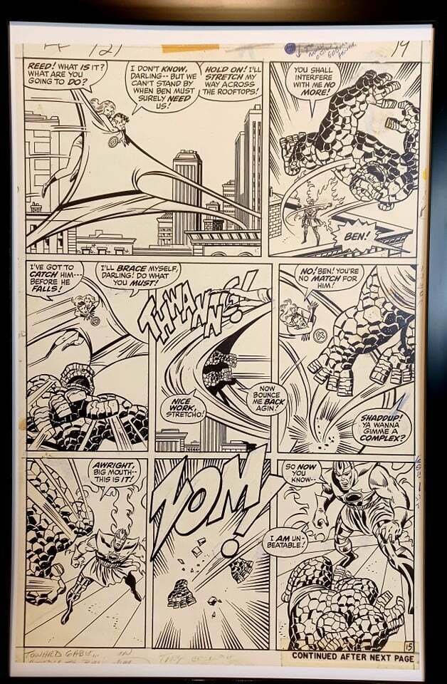 Fantastic Four #127 pg. 15 by John Buscema 11x17 FRAMED Original Art Print Marve