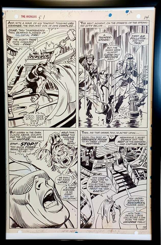 Avengers #51 pg. 10 by John Buscema 11x17 FRAMED Original Art Print Marvel Comic
