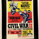 Captain Marvel vs Iron Man by Michael Cho 9x12 FRAMED Art Print Comics Poster