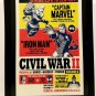 Captain Marvel vs Iron Man by Michael Cho 9x12 FRAMED Art Print Comics Poster