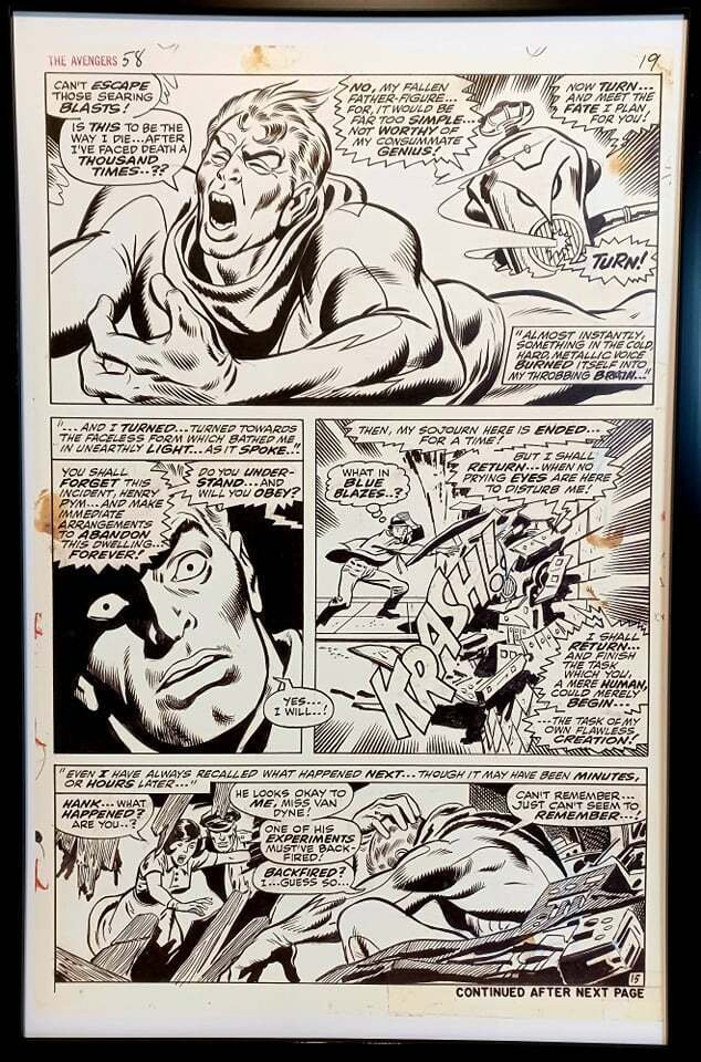 Avengers #58 pg. 15 by John Buscema 11x17 FRAMED Original Art Print Marvel Comic