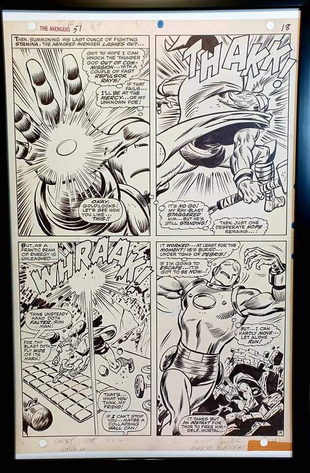 Avengers #51 pg. 14 by John Buscema 11x17 FRAMED Original Art Print Marvel Comic