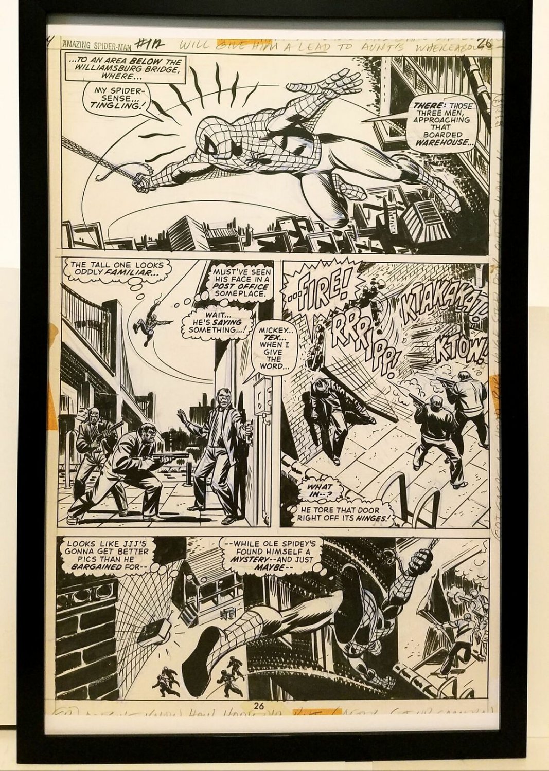 Amazing Spider-Man #112 pg. 26 John Romita 11x17 FRAMED Original Art Poster Marv
