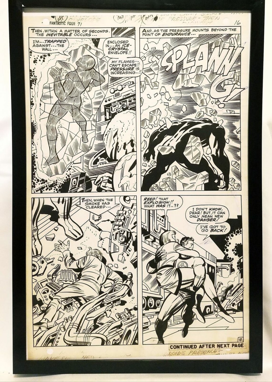 Fantastic Four #71 pg. 13 by Jack Kirby 11x17 FRAMED Original Art Poster Marvel