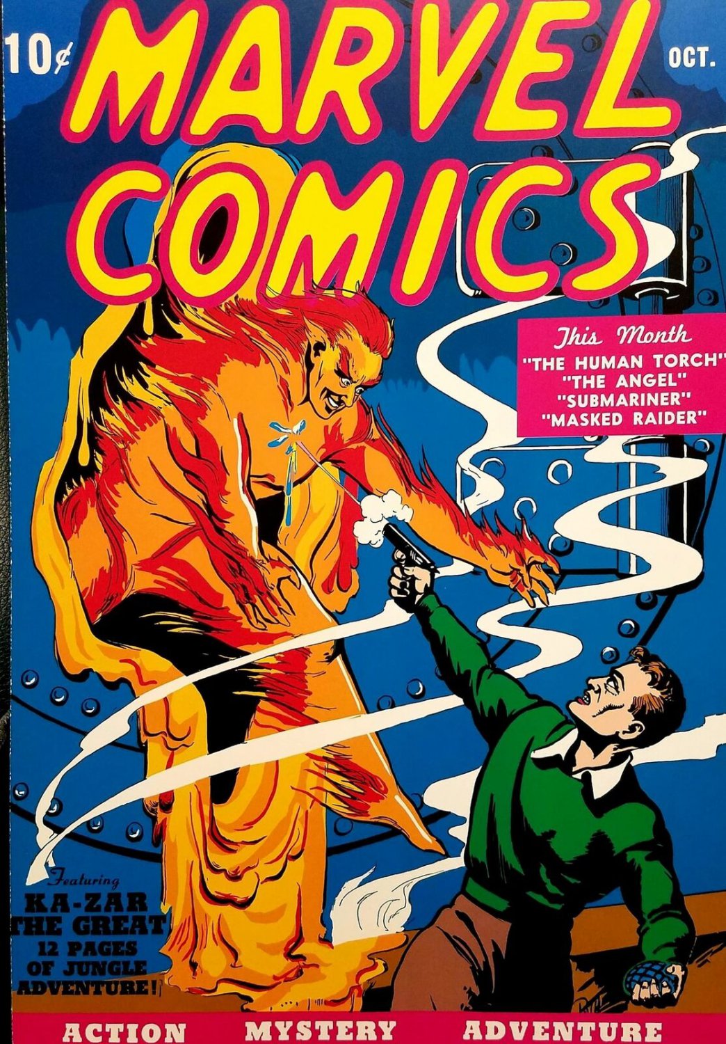 Marvel Comics #1 16x11 Art Print by Frank R. Paul (1939), New cardstock