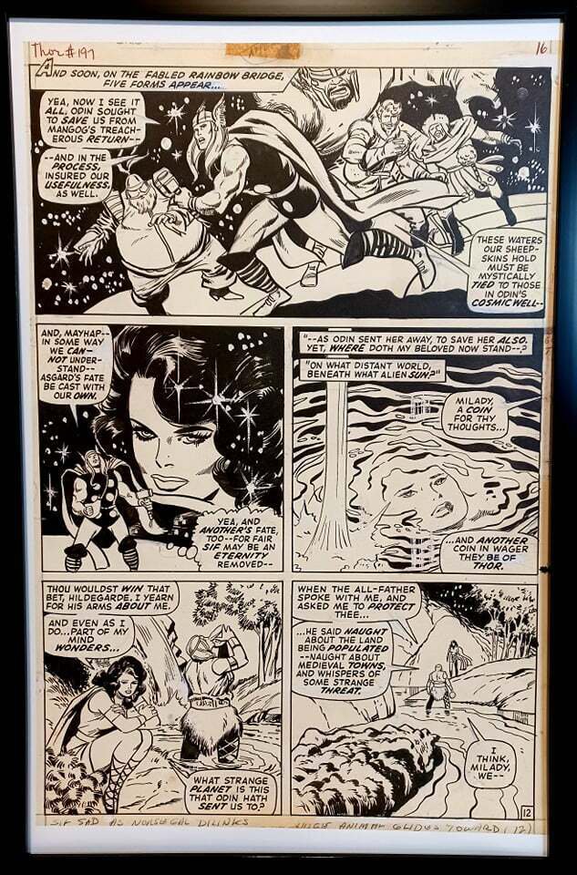 Mighty Thor #197 pg. 12 by John Buscema 11x17 FRAMED Original Art Print Marvel C