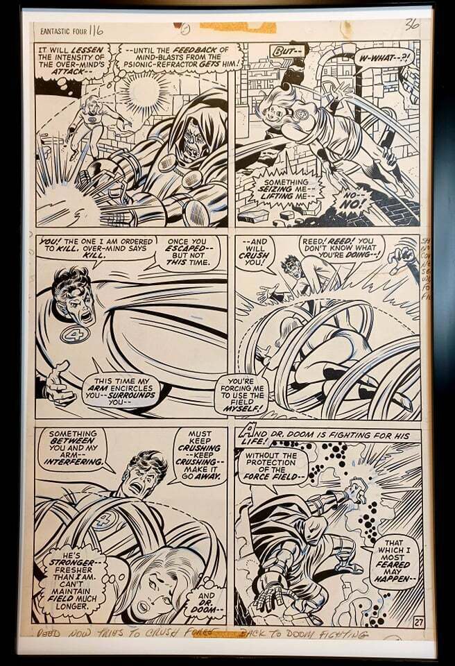 Fantastic Four #116 pg. 27 by John Buscema 11x17 FRAMED Original Art Print Marve