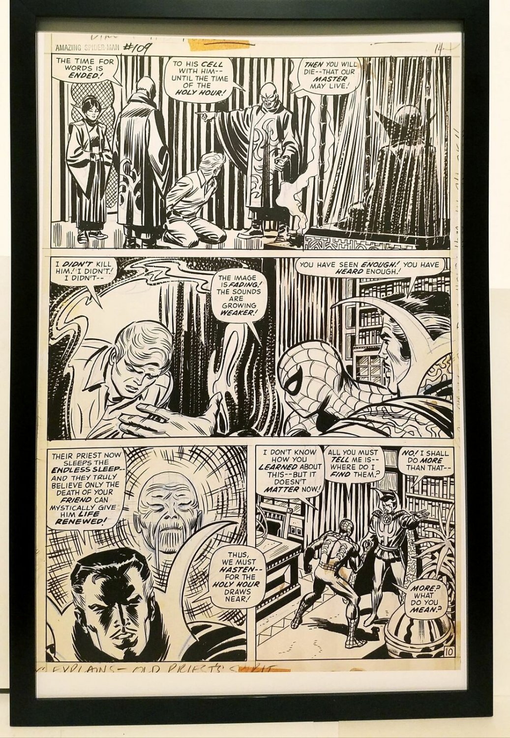 Amazing Spider-Man #109 pg. 10 John Romita 11x17 FRAMED Original Art Print Marve