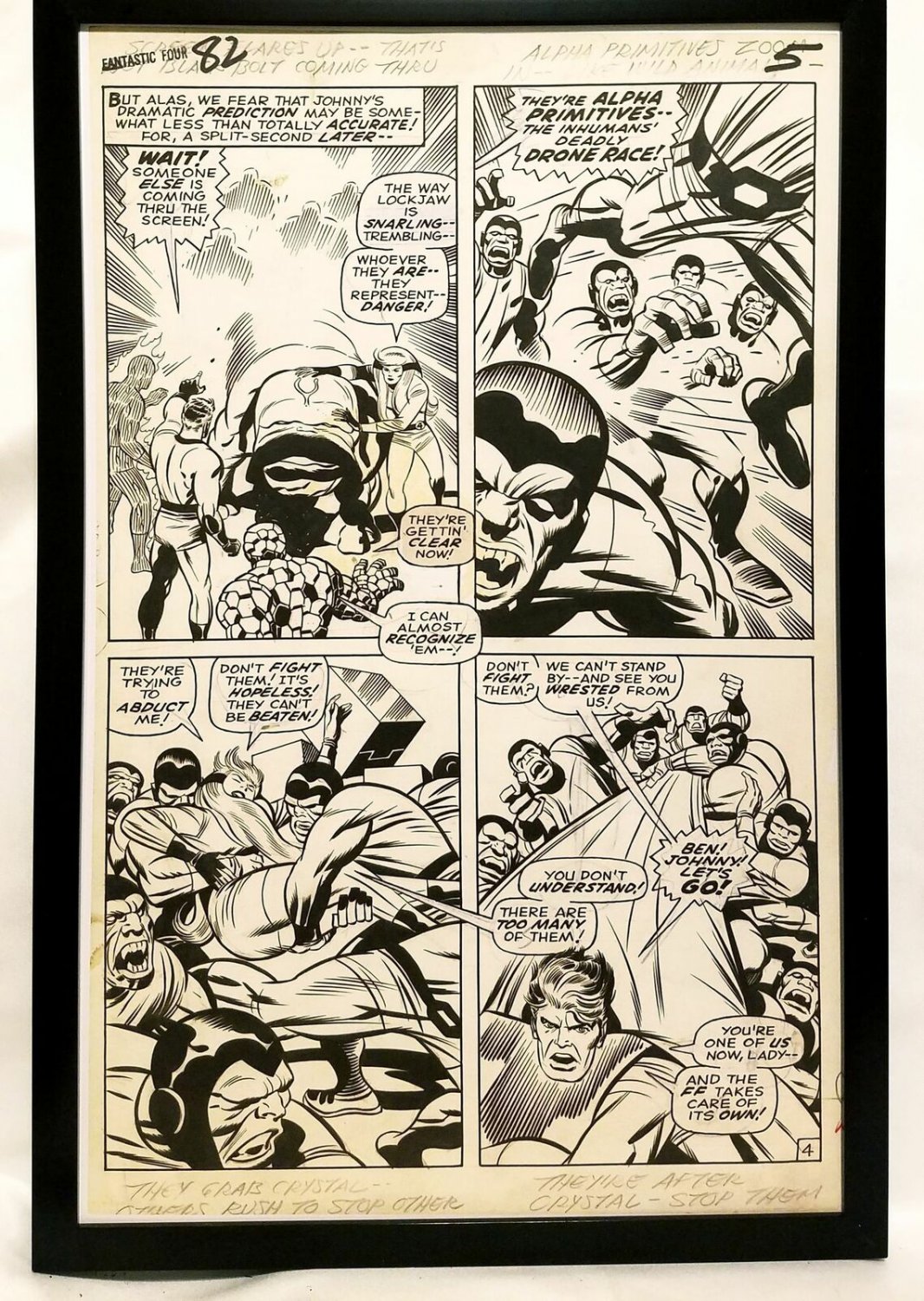 Fantastic Four #82 pg. 4 by Jack Kirby 11x17 FRAMED Original Art Poster Marvel C