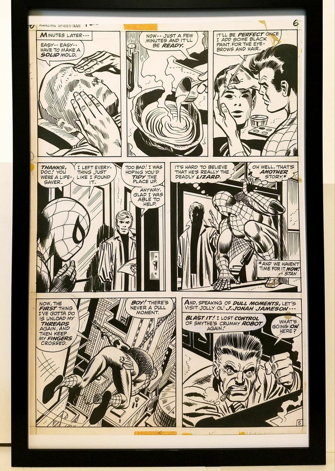 Amazing Spider-Man #106 pg. 5 John Romita 11x17 FRAMED Original Art Print Marvel