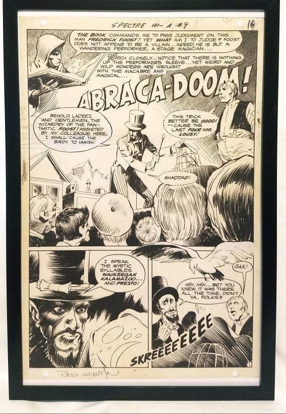Spectre #9 pg. 1 by Bernie Wrightson 11x17 FRAMED Original Art Poster DC Comics
