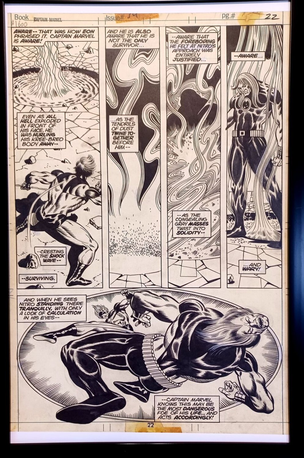 Captain Marvel #34 pg. 22 by Jim Starlin 11x17 FRAMED Original Art Print Comic P