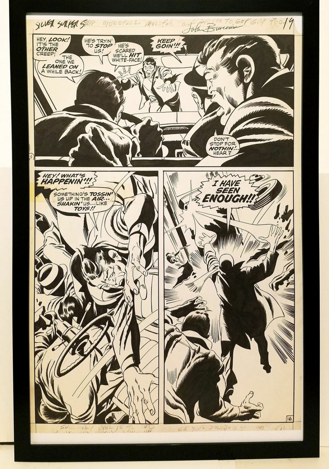 Silver Surfer #5 pg. 16 by John & Sal Buscema 11x17 FRAMED Original Art Print Ma