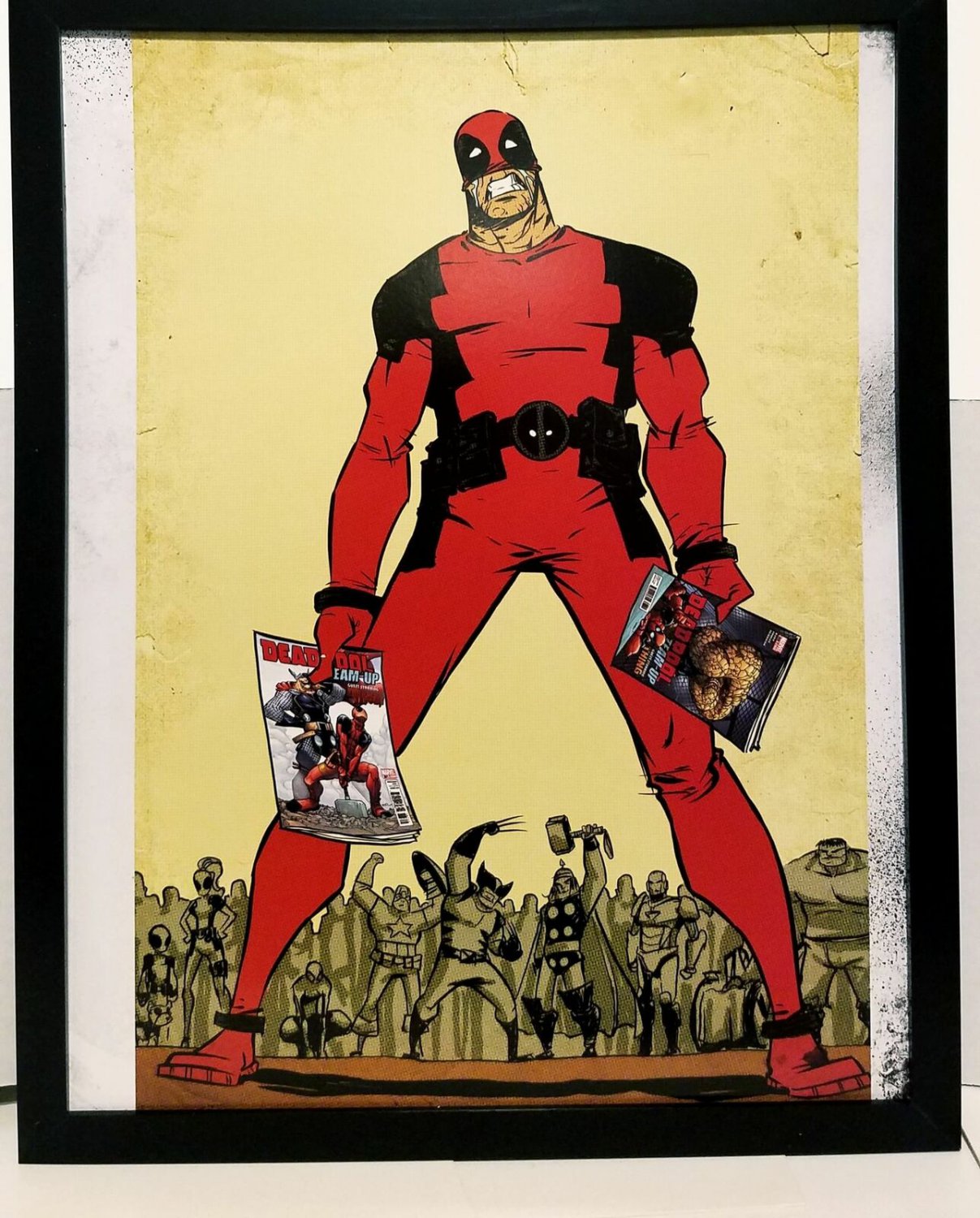Deadpool MCU Team-Up by Skottie Young 11x14 FRAMED Marvel Comics Art Print Poste