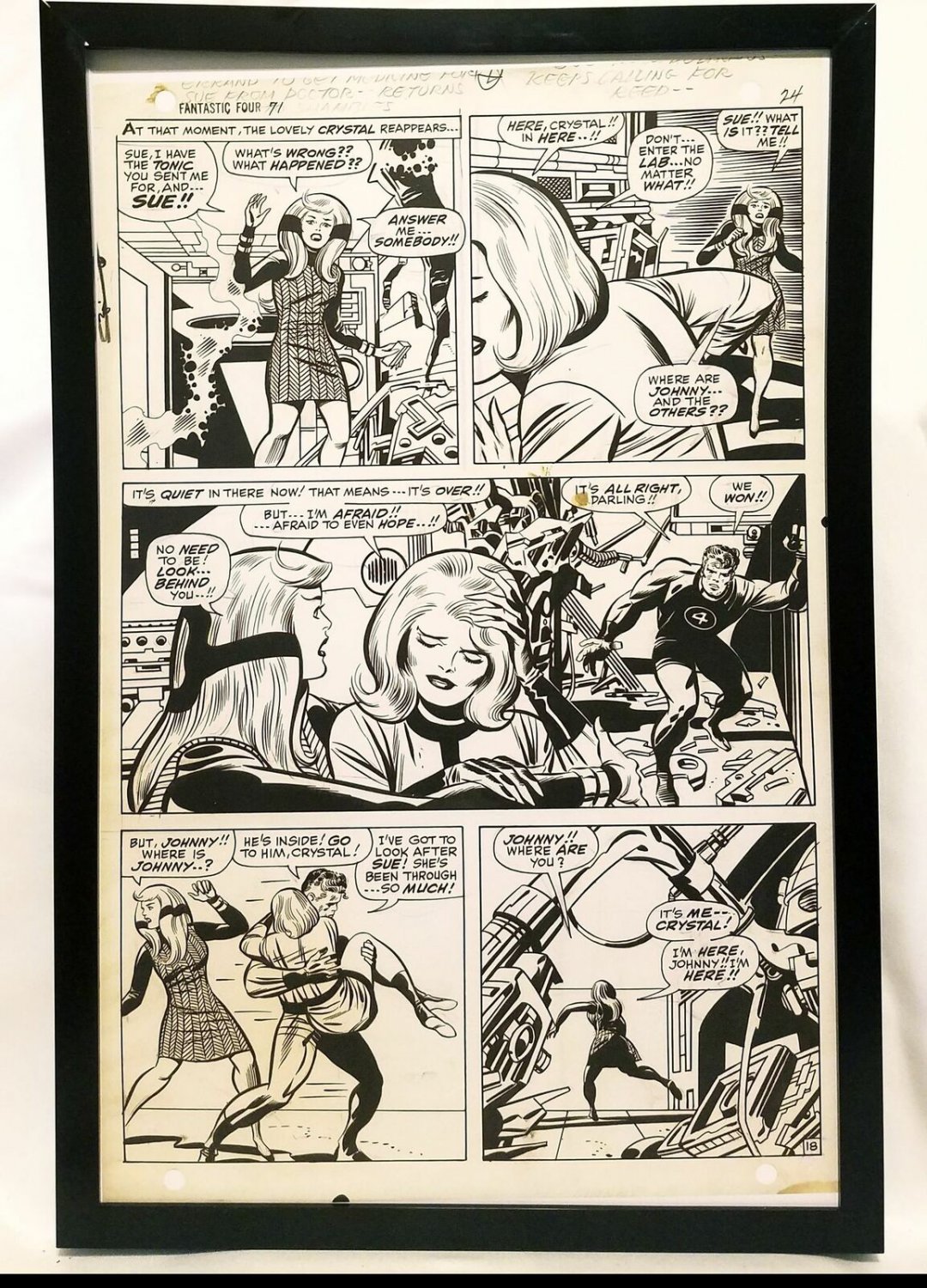 Fantastic Four #71 pg. 18 by Jack Kirby 11x17 FRAMED Original Art Poster Marvel