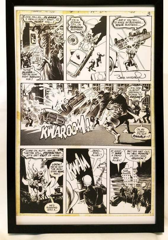 Swamp Thing #7 pg. 3 by Bernie Wrightson 11x17 FRAMED Original Art Poster DC Com