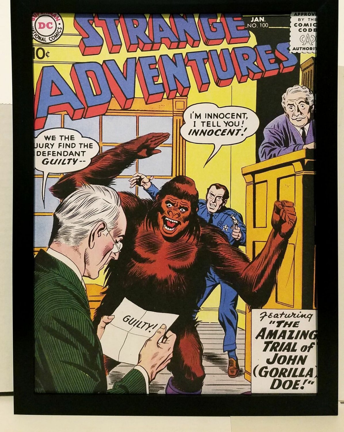 Strange Adventures #100 by Gil Kane 9x12 FRAMED Vintage 1959 DC Comics Art Print