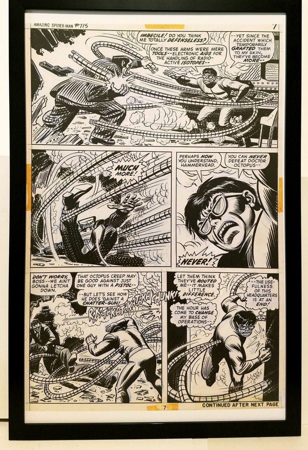 Amazing Spider-Man #115 pg. 7 John Romita 11x17 FRAMED Original Art Print Marvel