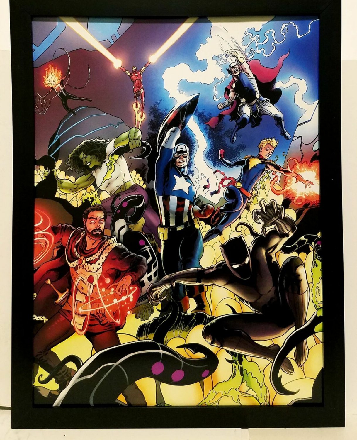Avengers by Aaron Kuder 9x12 FRAMED Art Print Marvel Comics Poster