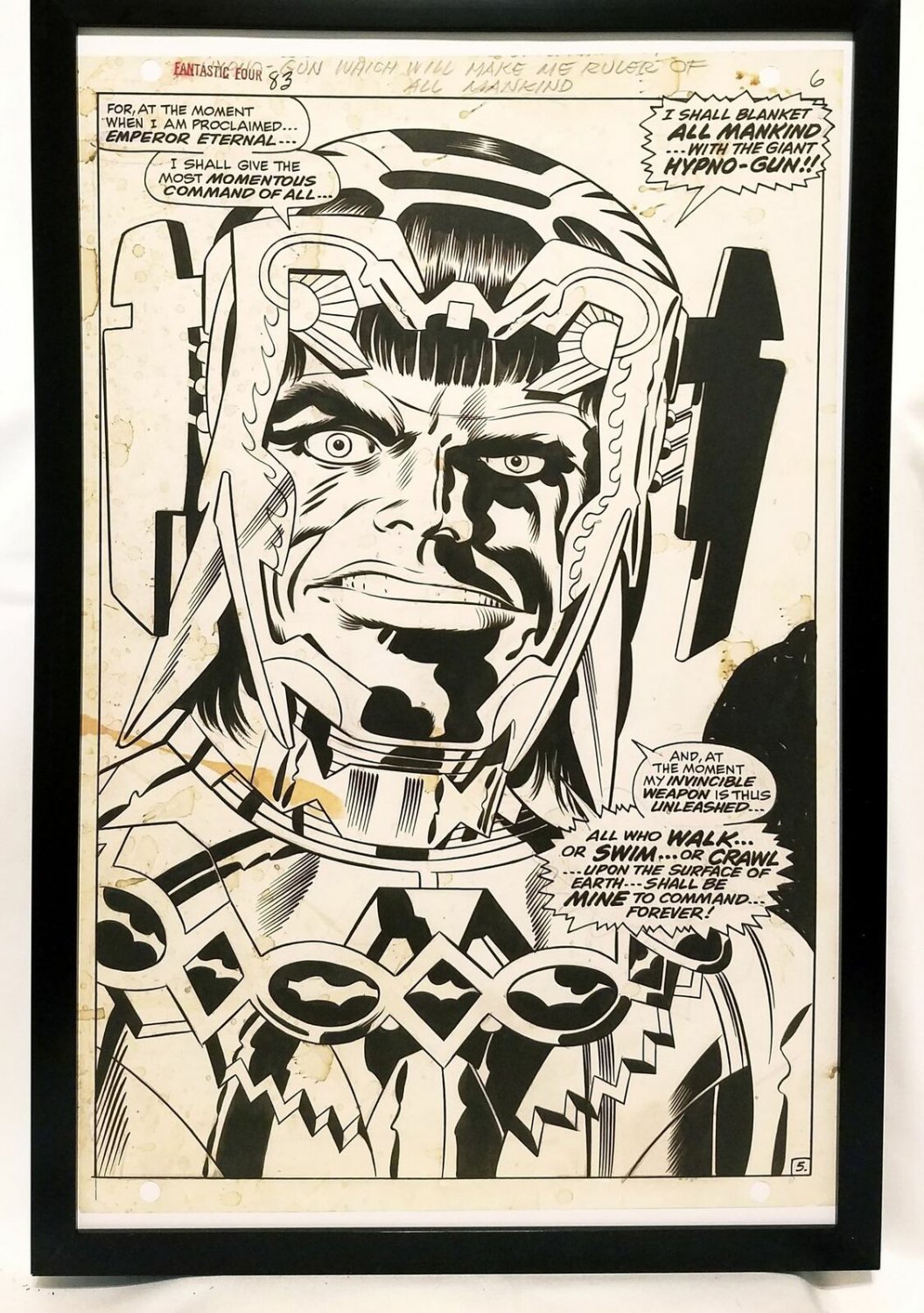 Fantastic Four #83 pg. 5 by Jack Kirby 11x17 FRAMED Original Art Poster Marvel C