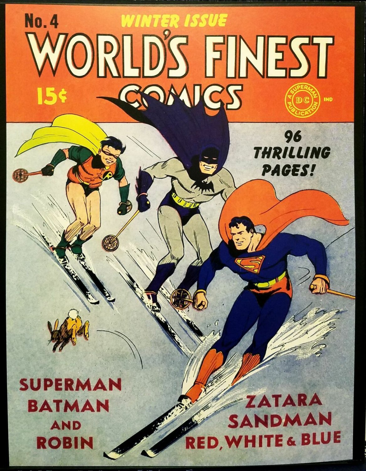 World's Finest Comics #4 by Fred Ray 11x14 FRAMED Art Print, Vintage 1941 DC Com
