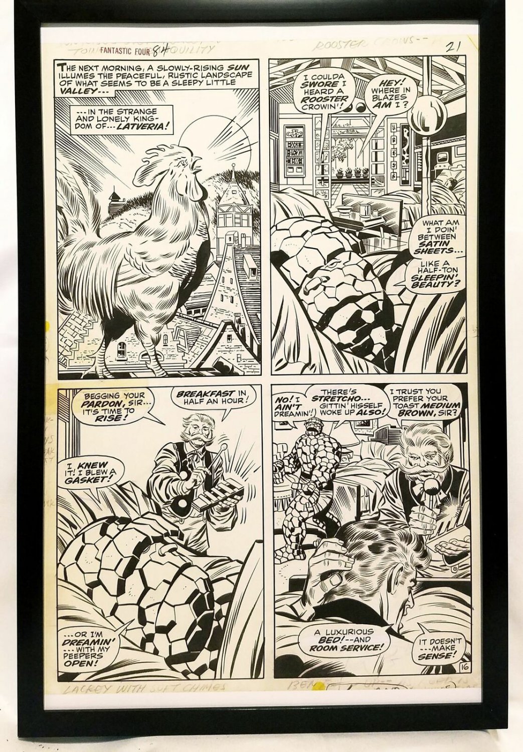 Fantastic Four #84 pg. 16 by Jack Kirby 11x17 FRAMED Original Art Poster Marvel