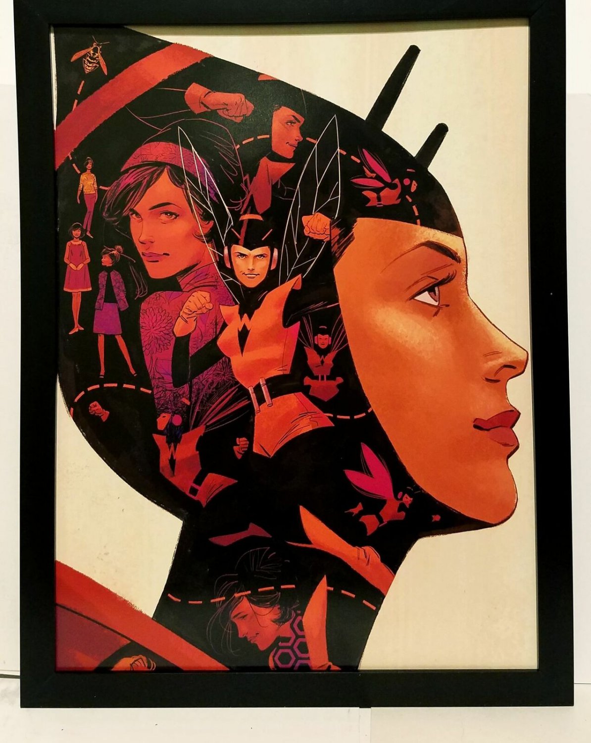 Avengers' Wasp by Evan Shaner 9x12 FRAMED Art Print Marvel Comics Poster