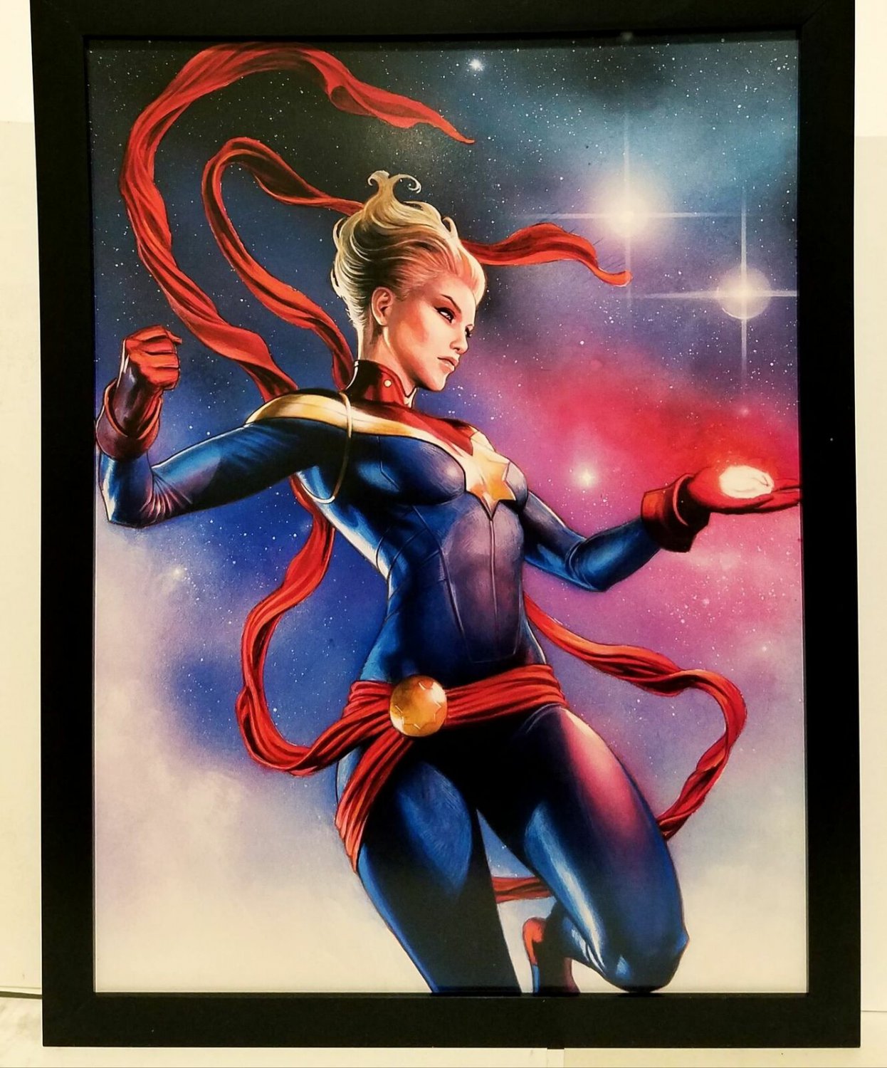 Captain Marvel by Adi Granov 9x12 FRAMED Art Print Marvel Comics Poster