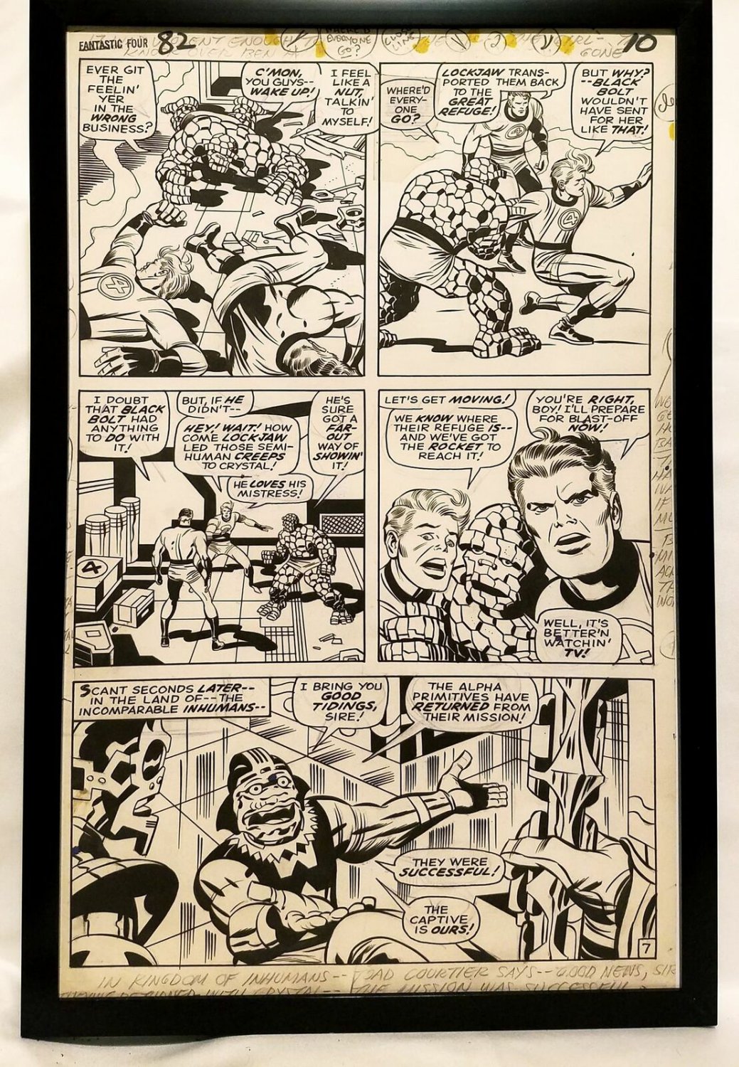 Fantastic Four #82 pg. 7 by Jack Kirby 11x17 FRAMED Original Art Poster Marvel C