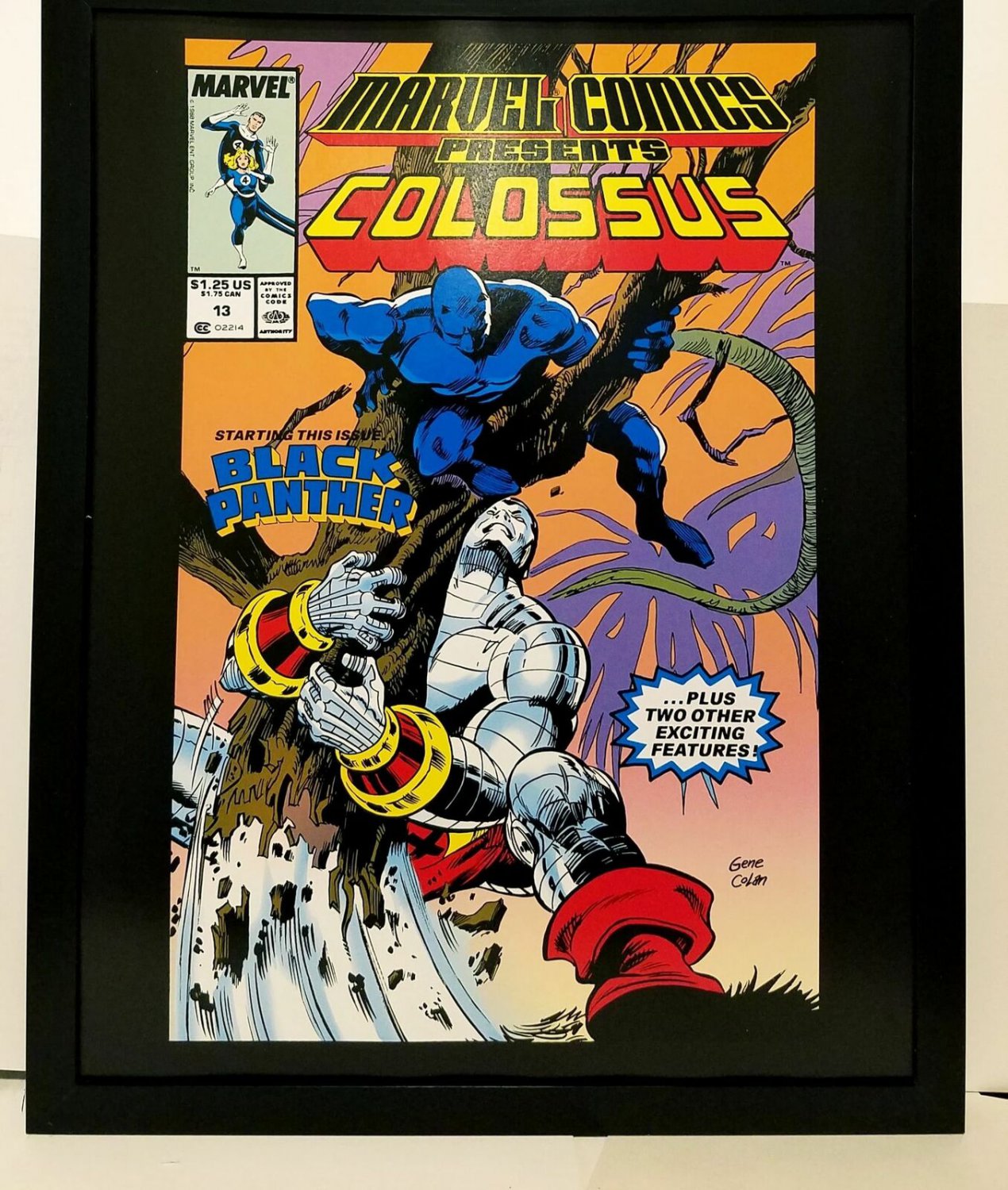 Black Panther Colossus by Gene Colan 11x14 FRAMED Marvel Comics Art Print Poster