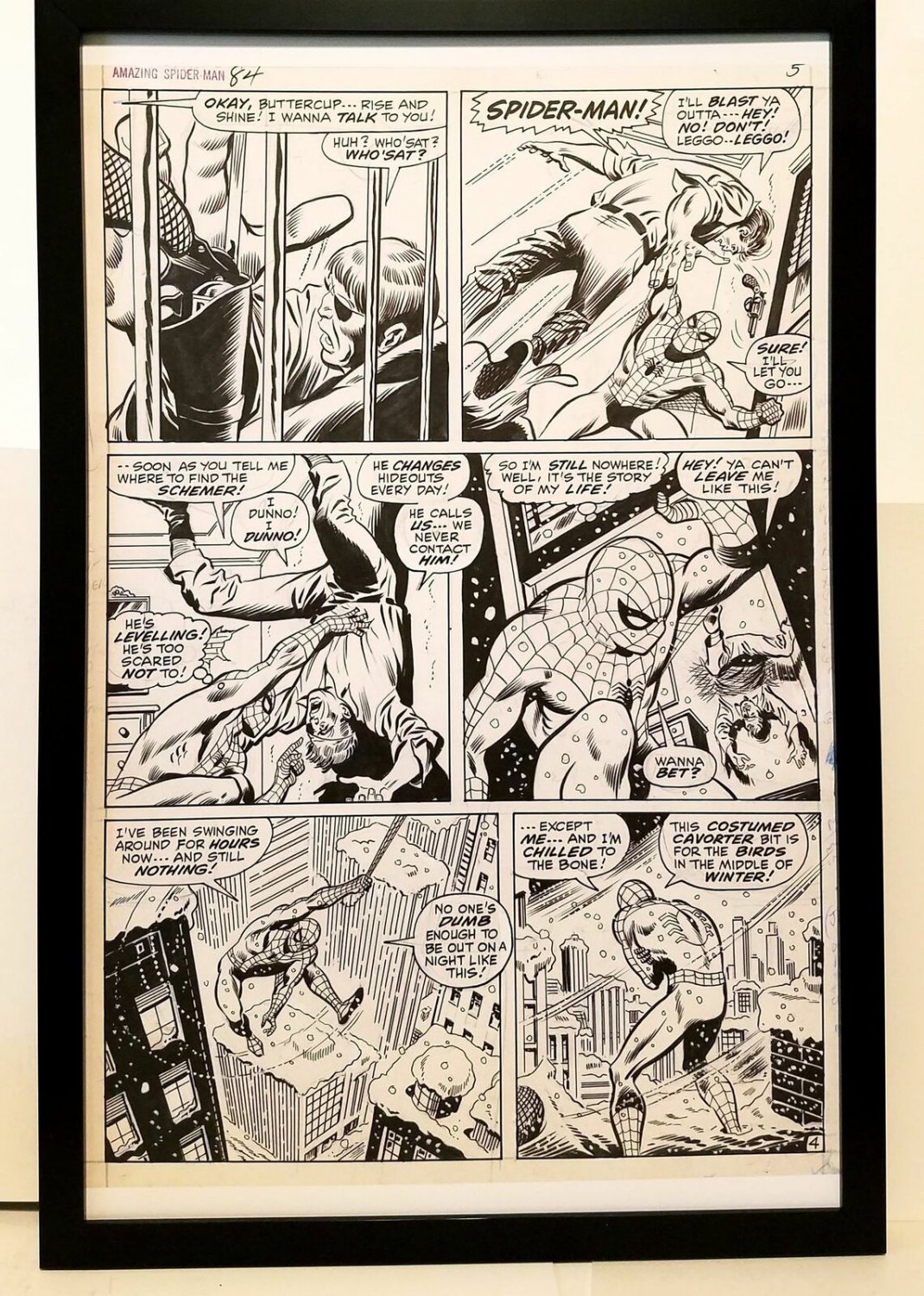 Amazing Spider-Man #84 pg. 4 11x17 FRAMED Original Art Print Marvel Comics Poste
