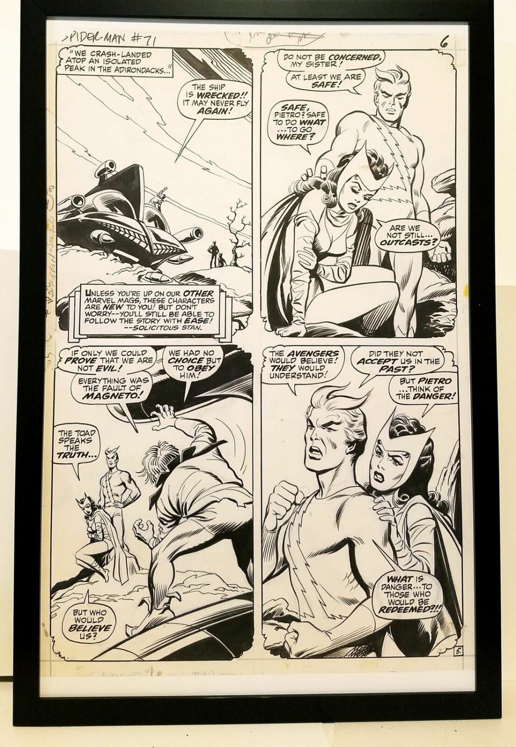 Amazing Spider-Man #71 pg. 5 John Romita 11x17 FRAMED Original Art Print Wandavi