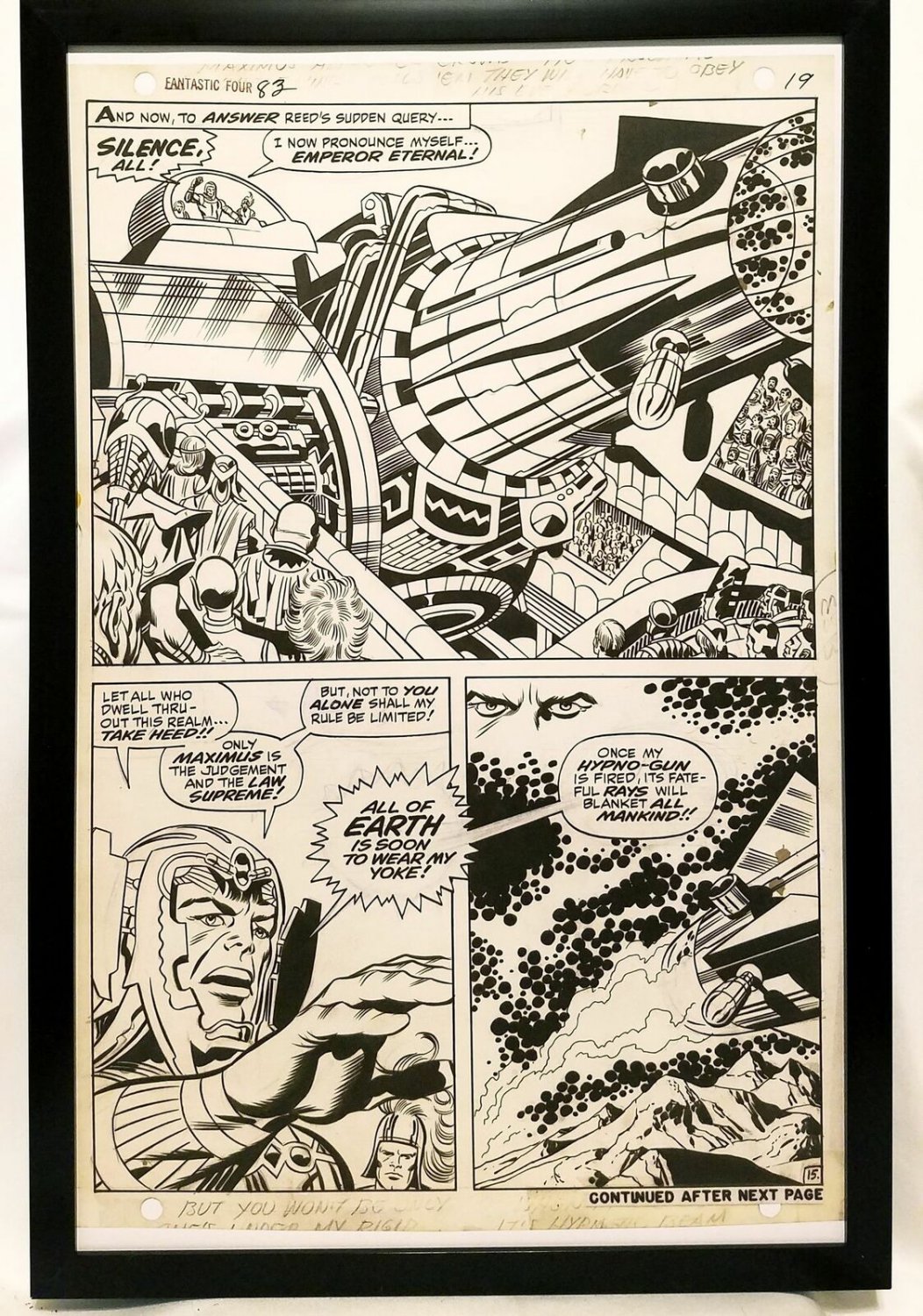 Fantastic Four #83 pg. 15 by Jack Kirby 11x17 FRAMED Original Art Poster Marvel
