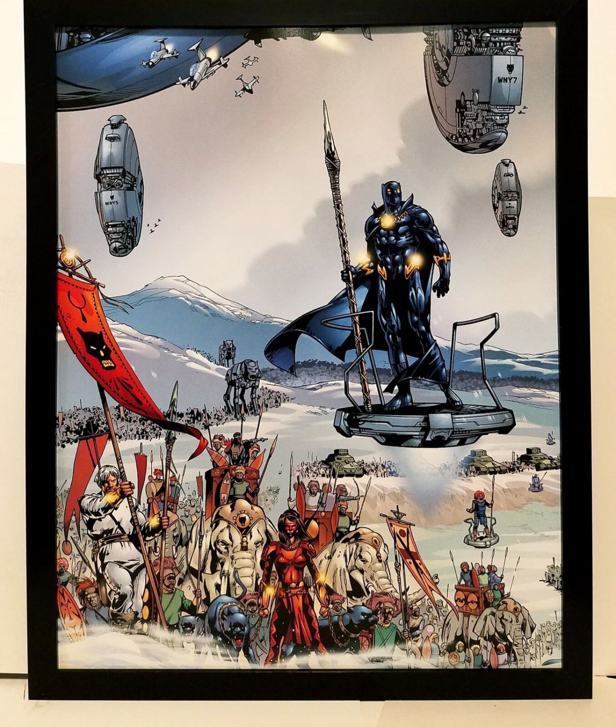 Black Panther Wakanda by Sal Velluto 11x14 FRAMED Marvel Comics Art Print Poster