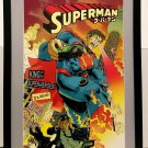 Superman Godzilla homage by Cully Hammer 11x14 FRAMED DC Comics Art Print Poster