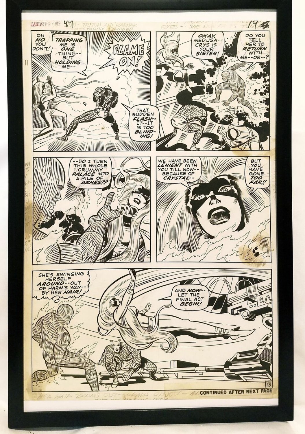Fantastic Four #99 pg. 13 by Jack Kirby 11x17 FRAMED Original Art Poster Marvel