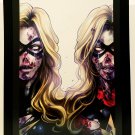 Zombie Ms Captain Marvel by Aaron Lopresti 9x12 FRAMED Art Print Comics Poster