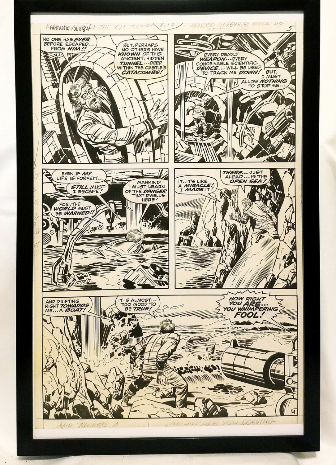 Fantastic Four #84 pg. 4 by Jack Kirby 11x17 FRAMED Original Art Poster Marvel C