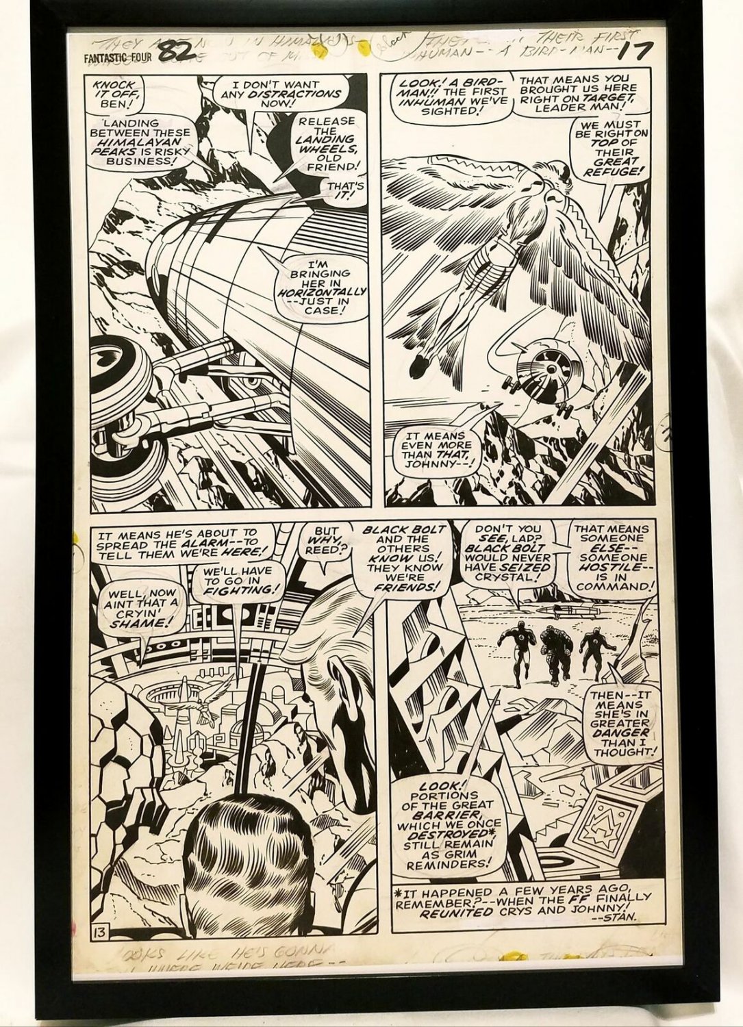 Fantastic Four #82 pg. 13 by Jack Kirby 11x17 FRAMED Original Art Poster Marvel