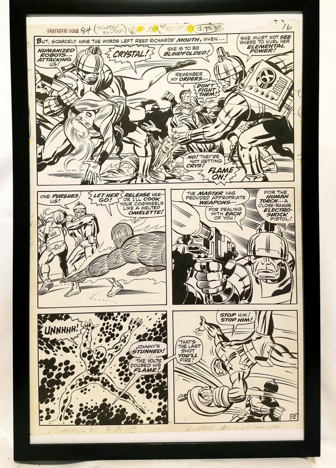 Fantastic Four #84 pg. 12 by Jack Kirby 11x17 FRAMED Original Art Poster Marvel
