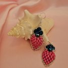 Beautiful and Elegant Blue Crystal & Pink Super Duo Earrings Beautiful and Elegant Blue Crystal & Pink Super Duo Earrings