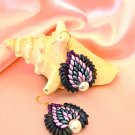 Beautiful Megatama Peacock Feather Earrings