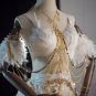 White angel feather suit short skirt performance costume photography costume