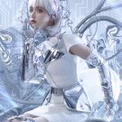 Future science fiction women's clothing robot show clothing
