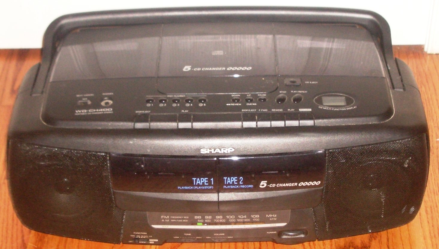 Sharp Boombox Model WQCH400 Vintage 1990