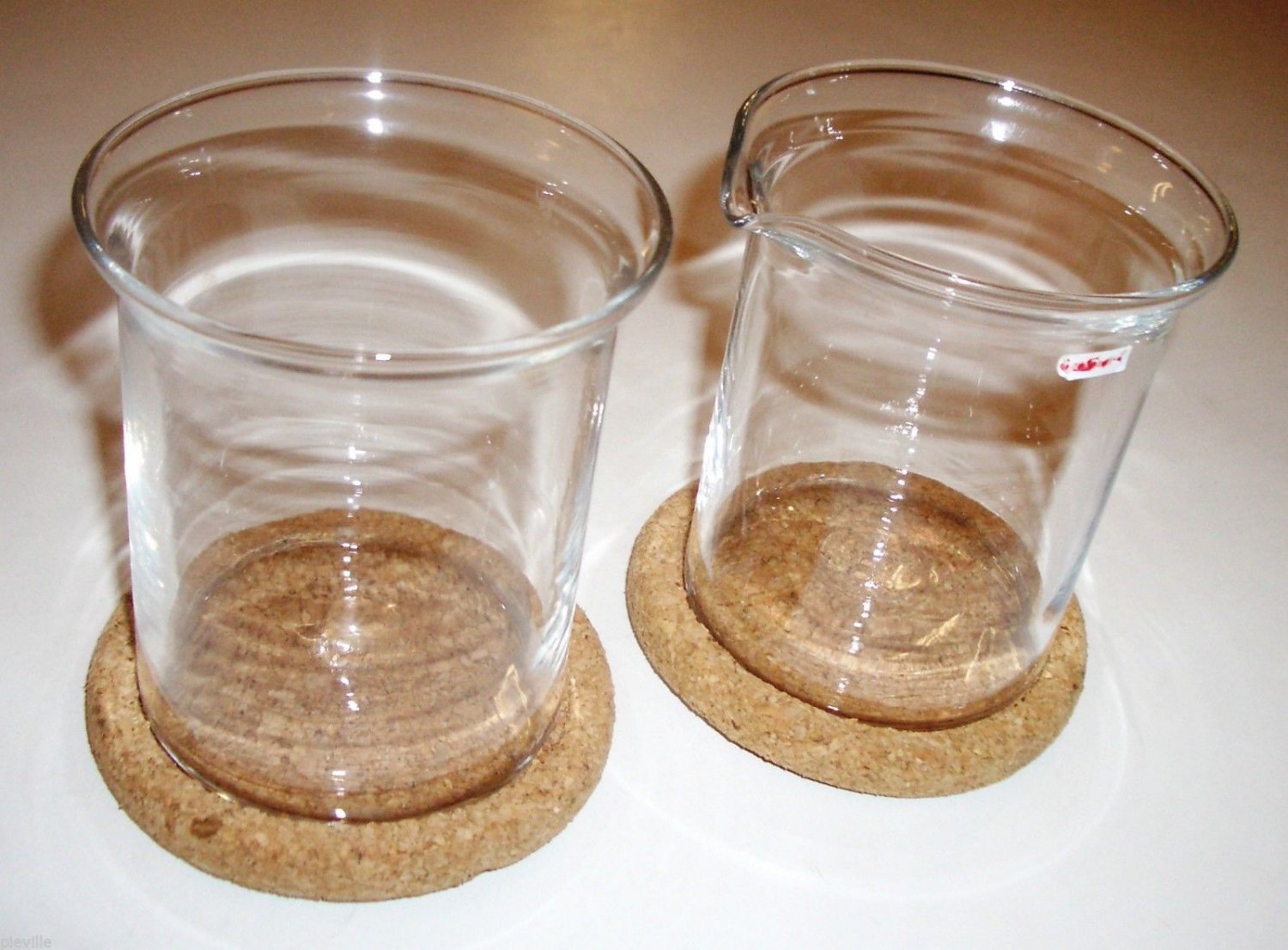 BODUM Bistro Sugar and Creamer Set with cork coasters
