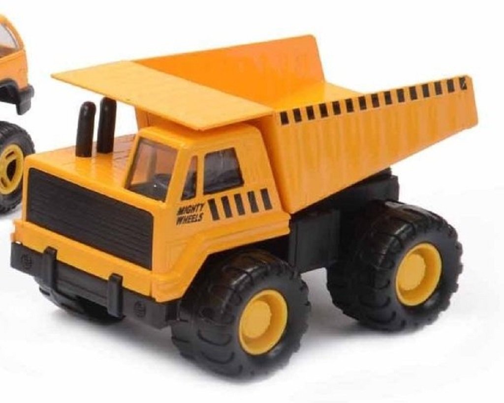 mighty wheels heavy steel and plastic toy truck box