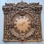 Handcrafted Rustic Wood Wall Clock - Vintage Style Engraved Wooden Timepiece for Home Decor